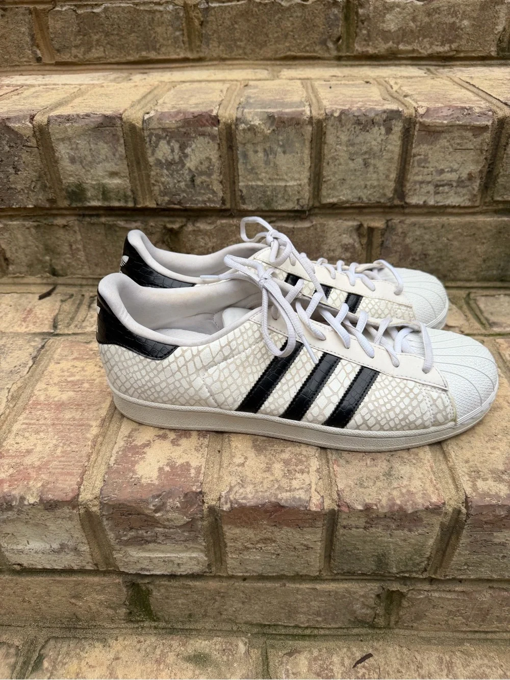 Adidas Superstar Snakeskin D70171 White Black Men’s 11